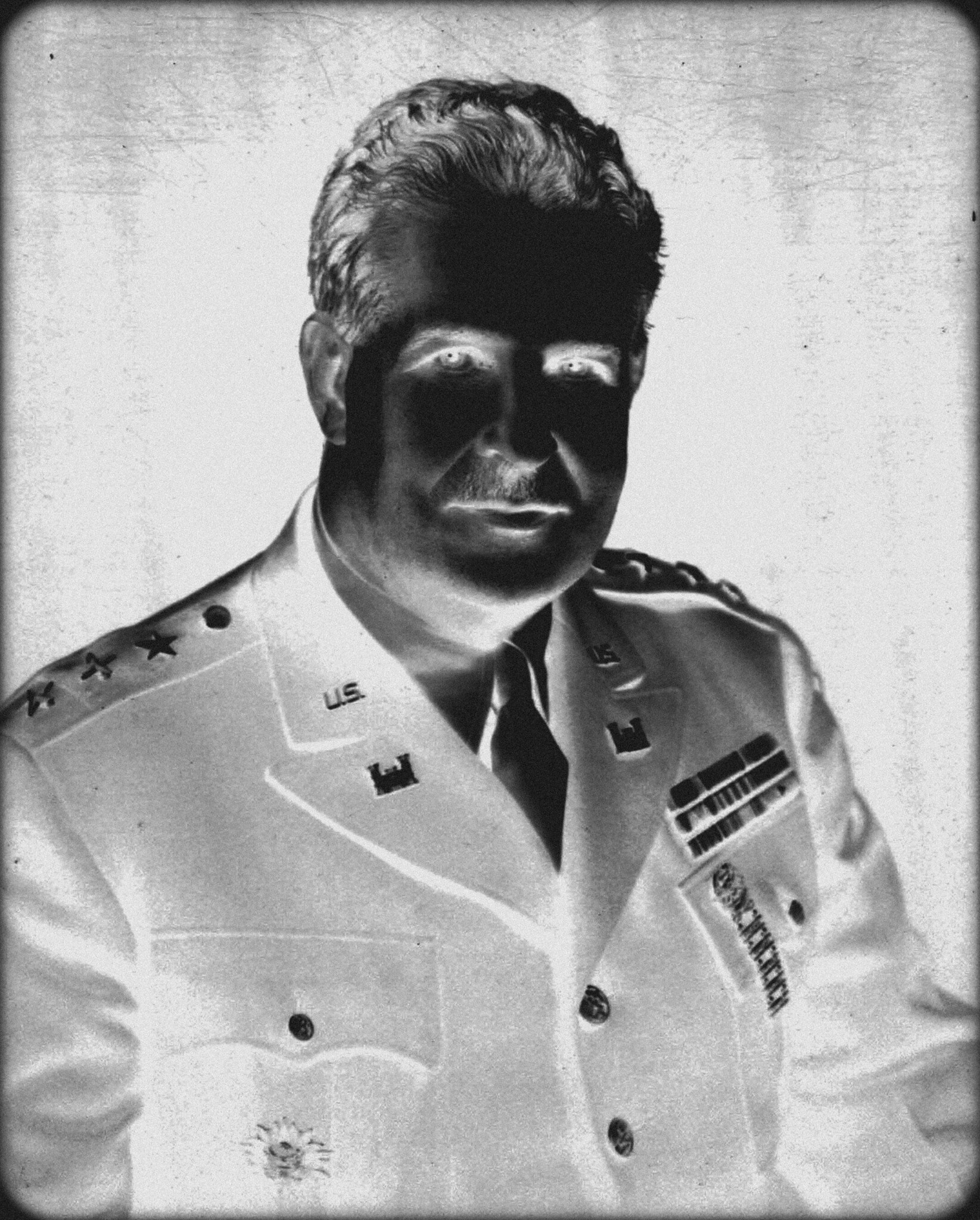 Negative portrait of Leslie R. Groves in U.S. Army uniform